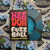Needoh- 100% Authentic Needoh “Fuzz Ball Flower Power” Blue (The Velvet Squeeze!) Stress Relief/Fidget Toy [New/Factory Sealed]
