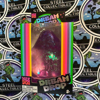 Schylling- 100% Authentic Needoh “Dream Drop” Purple Glitter Dream Drop (w/ Splash Display Stand) Stress Relief/Fidget Toy [New/Sealed]
