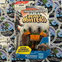Transformers- “Transformers Prime: Beast Hunters” Bulkhead (Heavy Munitions, Nova Hammer & File Card Included!) Commander Class Poseable Action Figure [New/Sealed]

