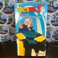 VHS- 2000 “DRAGON BALL Z: TRUNKS SAGA” (Z WARRIORS PREPARE, PRELUDE TO TERROR, MYSTERIOUS YOUTH, THE HISTORY OF TRUNKS) UNCUT VERSION ENGLISH DUBBED ANIME VHS TAPE [SET OF 4]
