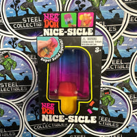 Schylling- 100% Authentic Needoh “Nice-Sicle” Rainbow (Purple/Blue) Nice-Sicle Stress Relief/Fidget Toy [New/Sealed]
