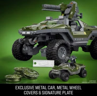 Hot Wheels- Mattel Brick Shop “Halo” Celebrating 25 Years UNSC M12 Warthog Building Set Toy w/ Metal Parts & Exclusive Car [New/Sealed]
