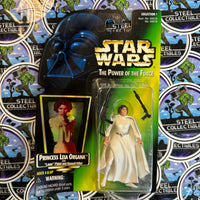 Kenner- 1997 “Star Wars: The Power Of The Force” Princess Leia Organa (w/ “Laser” Pistol & Assault Rifle!) 3.75”  Poseable Action Figure [New/Sealed]
