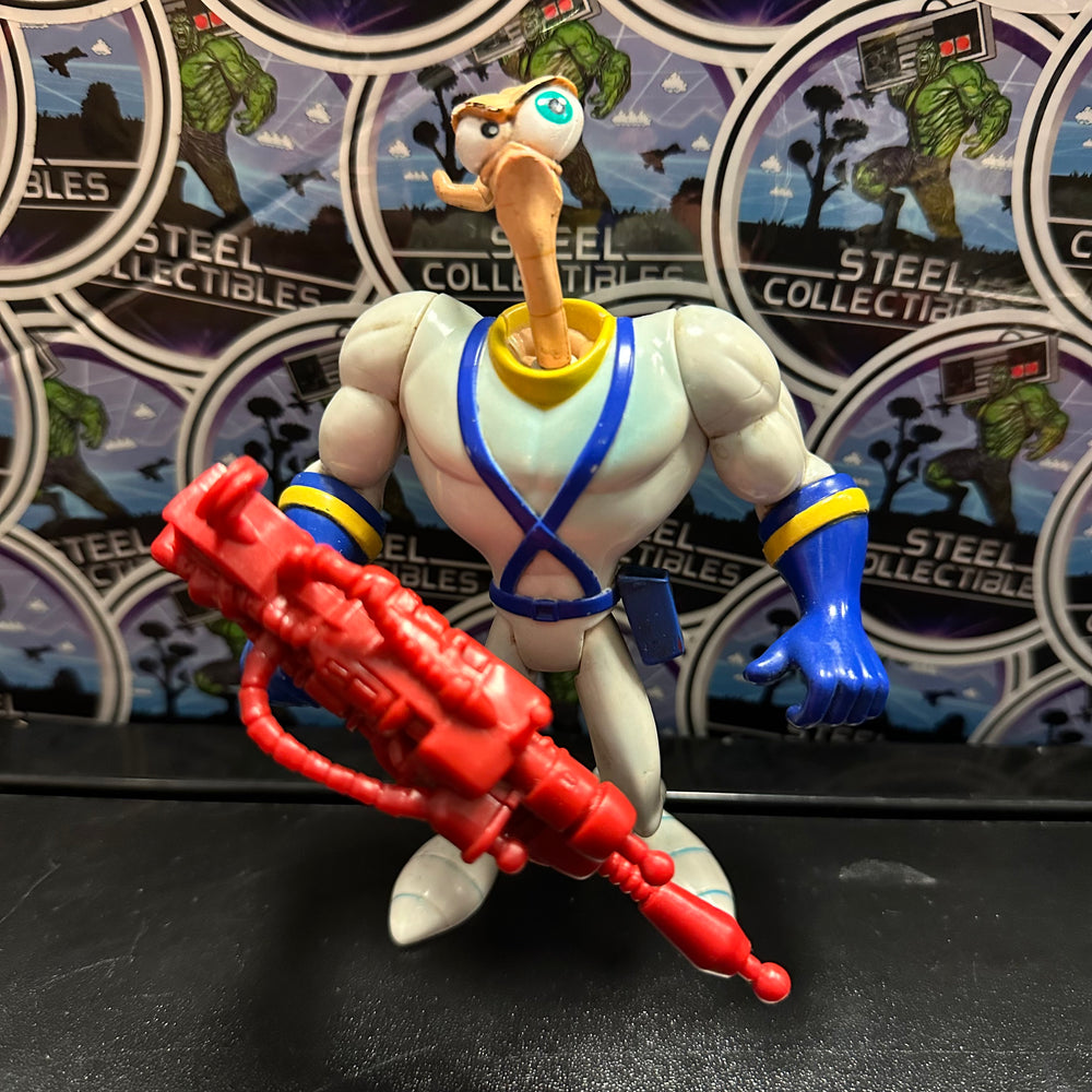 Earthworm Jim (w/ Gun and Launching Head Missle) Figure