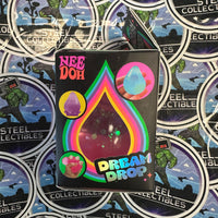 Schylling- 100% Authentic Needoh “Dream Drop” Pink Glitter Dream Drop (w/ Splash Display Stand) Stress Relief/Fidget Toy [New/Sealed]
