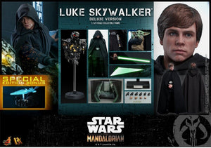 Star Wars Hot Toys 1/6 Luke Skywalker (Deluxe Version) DX23 with Grogu and Dark Trooper (Pre-Owned)