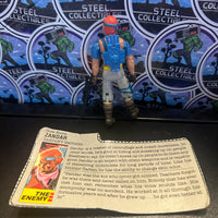 G.I. Joe- Vintage 1986 Cobra Dreadnok Zandar V1 3.75" Poseable Action Figure
