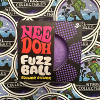 Needoh- 100% Authentic Needoh “Fuzz Ball Flower Power” Purple (The Velvet Squeeze!) Stress Relief/Fidget Toy [New/Factory Sealed]

