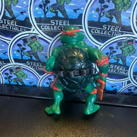 TMNT- Playmates 1988 “Teenage Mutant Ninja Turtles” Michelangelo (Hard Head) Vintage Poseable Action Figure
