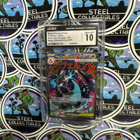 Pokemon TCG- 2025 Pokemon “Black Star Promos: Mega Charizard X ex UPC” Mega Charizard X ex (023) CGC Graded Single Holographic Card [GEM MINT 10]
