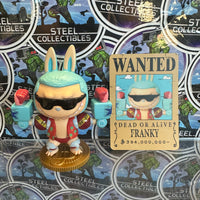 100% OFFICIAL/AUTHENTIC ONE PIECE X THE MONSTERS FRANKY LABUBU W/ COLLECTIBLE CARD BY POP MART
