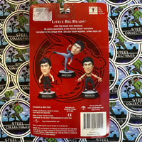 Sideshow- 1998 Universal’s “Bruce Lee” Bruce Lee (Kicking) Little Big Heads Poseable Action Figure w/ Base/Stand [New/Sealed]
