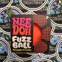 Needoh- 100% Authentic Needoh “Fuzz Ball Flower Power” Orange (The Velvet Squeeze!) Stress Relief/Fidget Toy [New/Factory Sealed]
