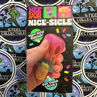 Schylling- 100% Authentic Needoh “Nice-Sicle” Rainbow (Purple/Blue) Nice-Sicle Stress Relief/Fidget Toy [New/Sealed]

