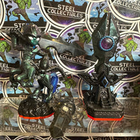 Skylanders- Trap Master Knight Mare w/ Midnight Museum (LightCore) Expansion Level Magic Item & Dark Spider Villain Traptanium Crystal “Skylanders Trap Team” Toys-To-Life Figure [3-Pack]

