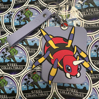 POKEMON TCG- ARIADOS KEYCHAIN CARD HOLDER W/ CHINESE PROMO CARD [LOOSE]
