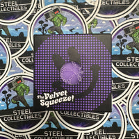 Needoh- 100% Authentic Needoh “Fuzz Ball Flower Power” Purple (The Velvet Squeeze!) Stress Relief/Fidget Toy [New/Factory Sealed]
