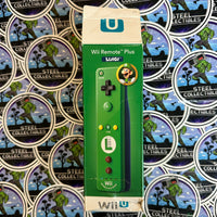 Nintendo Wii- “Super Mario Bros.” Luigi Wii Motion Plus Wireless Remote/Controller w/ Sleeve [CIB- DAMAGED, SEE PICTURES!]
