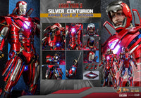 Sideshow- Marvel Studio’s “Iron Man 3” Silver Centurion (Suit Up Version)  Movie Masterpiece Series Diecast Hot Toys 1/6th Scale Collectible Figure MMS618-D43 [New/Sealed]
