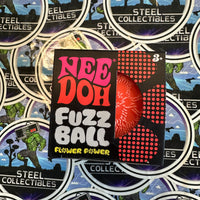 Schylling- 100% Authentic Needoh “Fuzz Ball Flower Power” Orange (The Velvet Squeeze!) Stress Relief/Fidget Toy [New/Factory Sealed]
