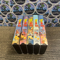 VHS- 2002 “DRAGON BALL Z: FUSION SAGA” (HOPE RETURNS, AMBUSH, LOSING BATTLE, PLAY FOR TIME, & EVIL BUU) UNCUT VERSION ENGLISH DUBBED ANIME VHS TAPE [SET OF 5]
