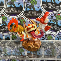 Skylanders- Double Dare Trigger Happy w/ Gold Rusher (Vehicle) & Land Trophy “Skylanders SuperChargers” Toys-To-Life Figures [3-Pack]
