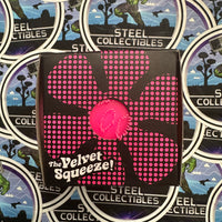 Schylling- 100% Authentic Needoh “Fuzz Ball Flower Power” Pink (The Velvet Squeeze!) Stress Relief/Fidget Toy [New/Factory Sealed]

