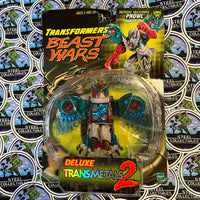 Transformers- Hasbro 1999 “Transformers: Beast Wars” Deluxe Transmetals 2 Heroic Maximal Prowl (Hunter Owl) [White Ver.] Poseable Action Figure [New/Sealed]
