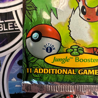 POKEMON TCG- “POKEMON TRADING CARD GAME” ONE (1) SINGLE FIRST (1ST) EDITION JUNGLE BOOSTER PACK [NEW/SEALED]

