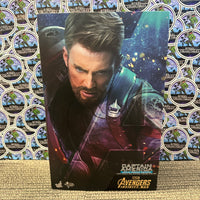 Sideshow- Marvel’s “Avengers: Infinity War” Captain America (Movie Promo Edition) Hot Toys MMS481 1/6th Scale Collectible Figure [CIB]
