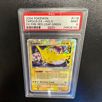 Pokémon TCG- Zapdos EX #116 (Pokémon Fire Red & Leaf Green) PSA Mint 9 Graded Card
