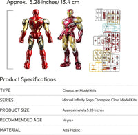 Blokees- Marvel Studios “Infinity Saga” DX Deluxe Edition Iron Man Mark LXXXV Champion Class (M Size) Poseable Model Kit w/ Accessories [New/Sealed]
