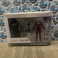 DC Collectibles- “The Flash/Arrow” The Flash & Green Arrow Poseable Action Figures (2-Pack) [CIB]
