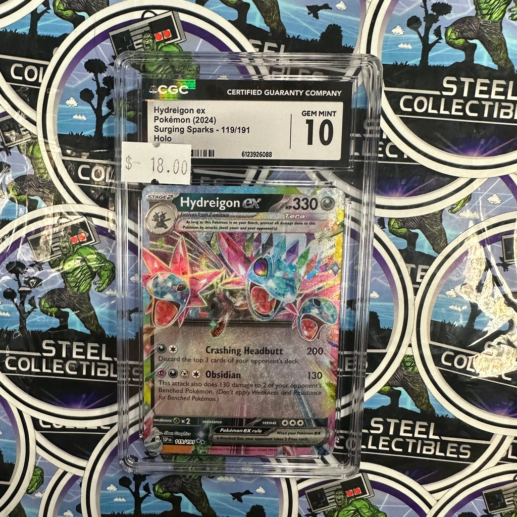 119 191 pokemon card Cert 88) Pokemon TCG- 2024 “Pokémon: Surging Sparks” Hydreigon ex (11