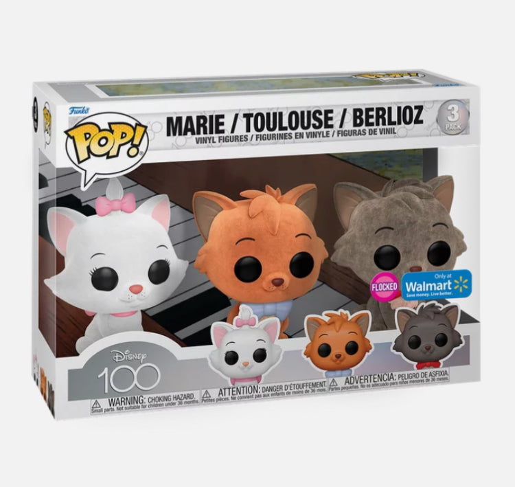 Funko Pop! Marie / Toulouse / Berlioz (Flocked) #3Pack