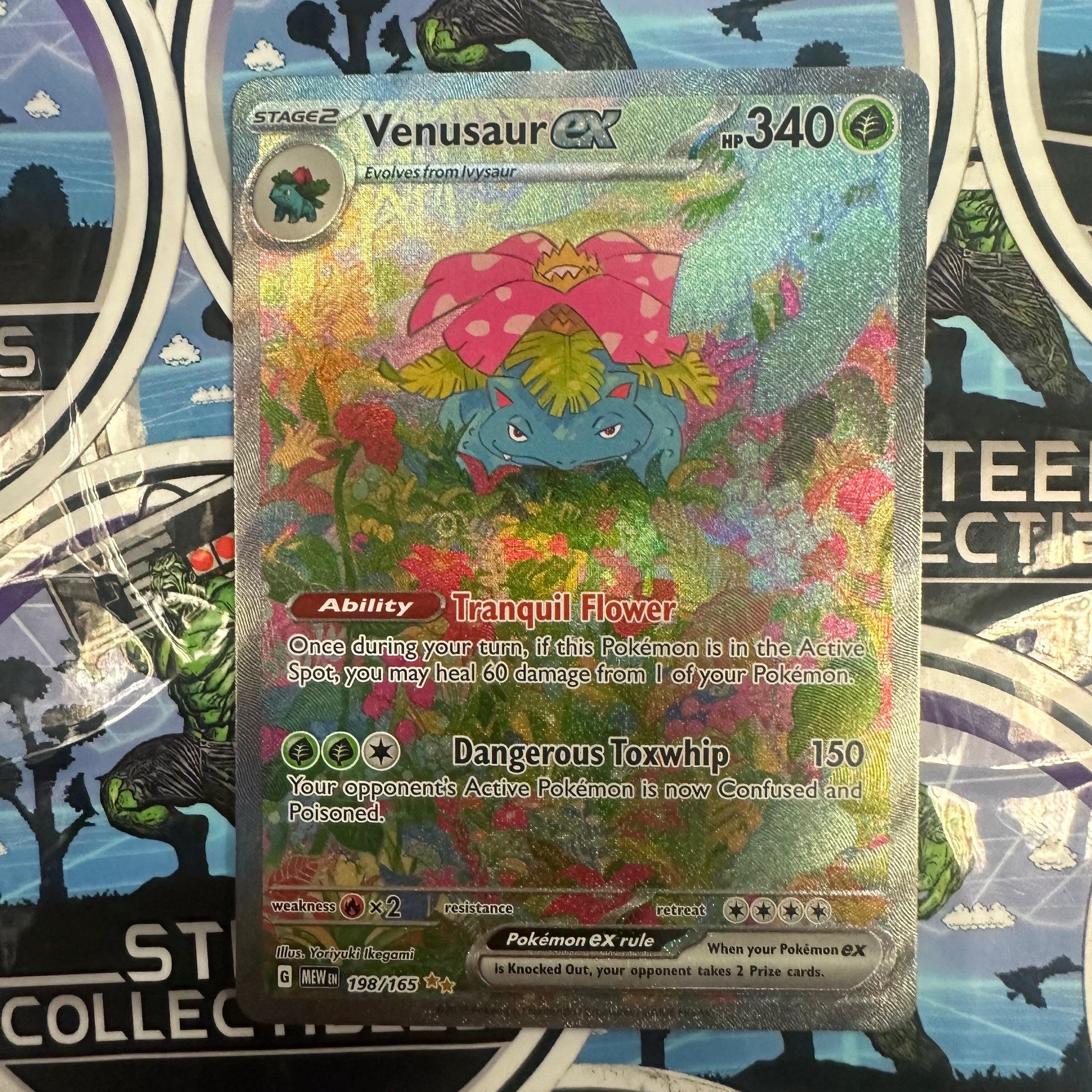 secret rare scarlet and violet cards Pokémon TCG- “Pokemon: Scarlet & Violet 151 (MEW)” Venusaur ex (198/16