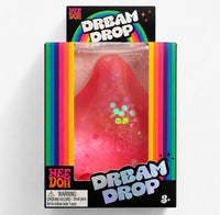 Schylling- 100% Authentic Needoh “Dream Drop” Pink Glitter Dream Drop (w/ Splash Display Stand) Stress Relief/Fidget Toy [New/Sealed]
