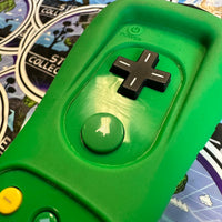Nintendo Wii- “Super Mario Bros.” Luigi Wii Motion Plus Wireless Remote/Controller w/ Sleeve [CIB- DAMAGED, SEE PICTURES!]
