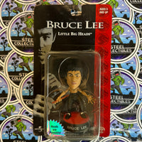 Sideshow- 1998 Universal’s “Bruce Lee” Bruce Lee (Nunchucks) Little Big Heads Poseable Action Figure w/ Base/Stand [New/Sealed]
