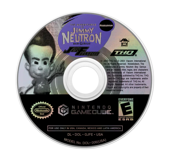Gamecube - The Adventures Of Jimmy Neutron Boy Genius Jet Fusion [DISC ONLY]