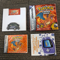 GBA POKEMON FIRE RED (CIB) W/ WIRELESS ADAPTER - GAMEBOY ADVANCE