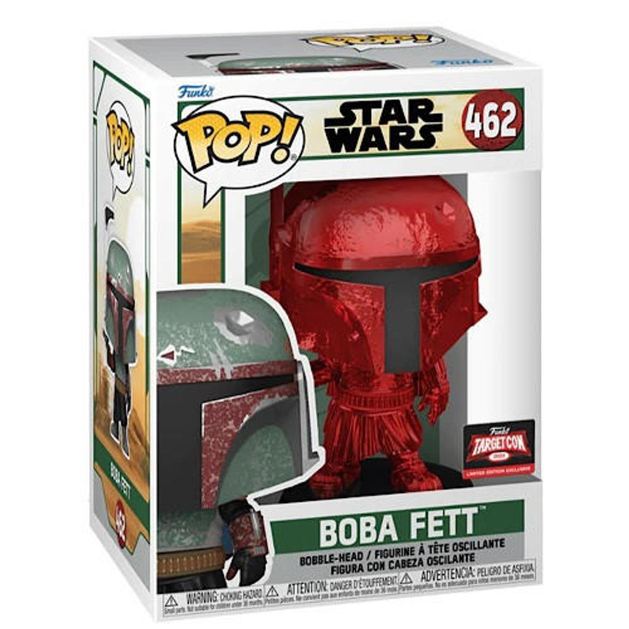 Funko Pop Boba Fett Red Chrome 462 Star Wars Steel Collectibles LLC