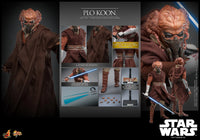 Sideshow- “Star Wars: The Clone Wars” Plo Koon Hot Toys MMS785 1/6 Scale Collectible Figure [New]

