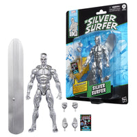Marvel Legends- “The Silver Surfer” Silver Surfer w/ Comic Book Accessory 6” Figure (New)
