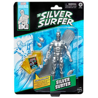 Marvel Legends- “The Silver Surfer” Silver Surfer w/ Comic Book Accessory 6” Figure (New)
