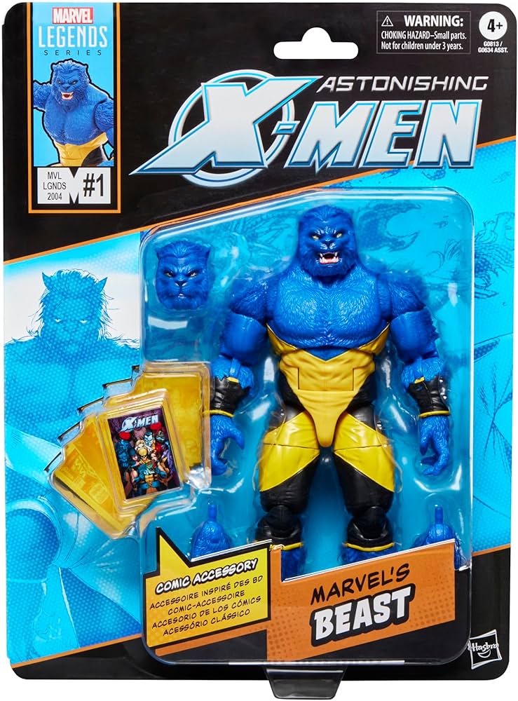 Marvel Legends- “X-Men” Marvel’s Beast w/ Comic Book Accessory 6” Figure (New)