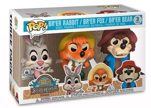 Funko Pop! Splash Mountain 30th Anniversary 3 Pack (Br’er Ravbit / Br’er Fox / Br’er. Bear)