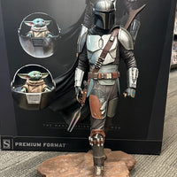 SIDESHOW PREMIUM FORMAT STAR WARS STATUE - MANDALORIAN & GROGU