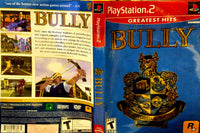 Playstation 2 - BULLY [CIB, NO MAP, GREATEST HITS, MOISTURE DAMAGE ON INSIDE OF COVERART, BLACK LABEL DISC]
