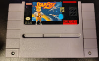 SNES - Star Fox [CART ONLY, STICKER AND DISCOLORATION ON BACK LABEL AS PICTURED
